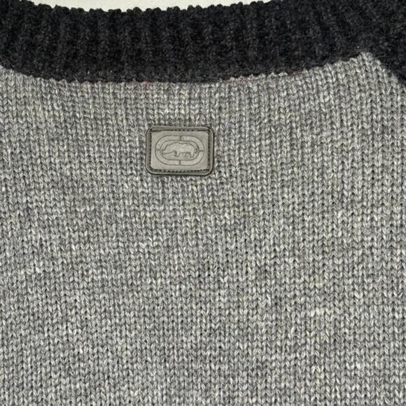 VTG Y2K Ecko Unltd Wool Blend Embroidered Urban Streetwear Mens Sweater Sz XXL - Picture 4 of 7